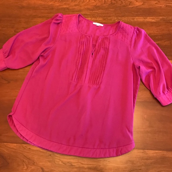 41 Hawthorn Tops - 41 Hawthorn Fuchsia Top with Quilted Details